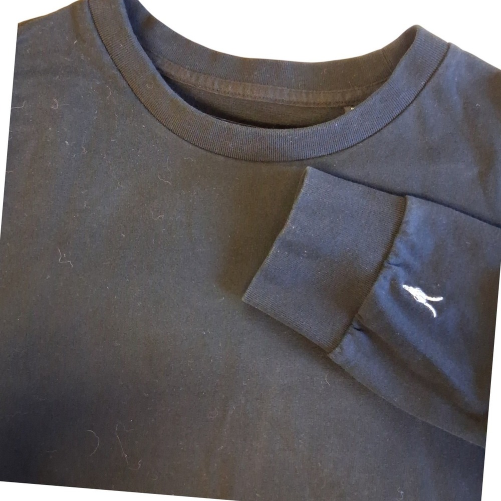 All Saints Haste Crew Crewneck Sweatshirt Black Large Ramskull Soft EUC‎